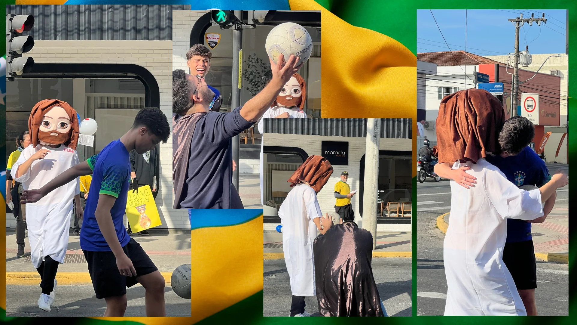 Evangelismo com o tema da Copa leva a mensagem de Cristo às ruas e impacta vidas
